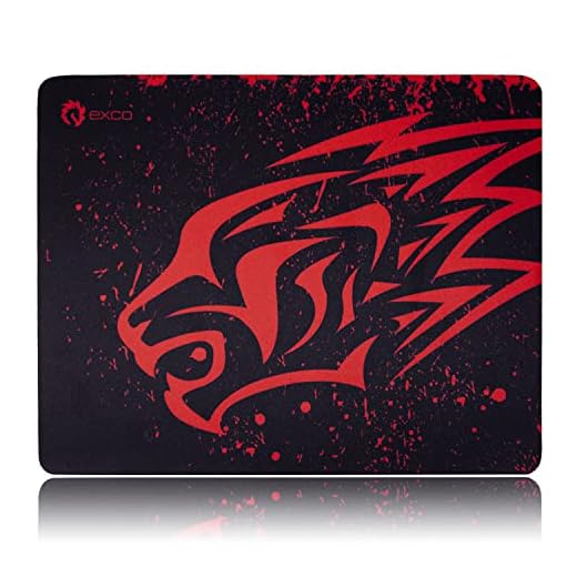 Exco, tapete para juegos, superficie gruesa y lisa, antideslizante, goma, alfombrilla diseñada para jugadores y trabajo de oficina, tamaño pequeño