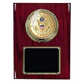SHOP AWARDS AND GIFTS Customizable 9x12 Inch Piano Finish United States US Military Plaque Award, Personalized, Army Cherry Piano