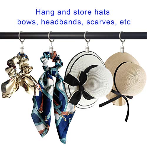 image for LLPJS 44 PCS Curtain Rings with Clips, Curtains Hooks Drapery Clip wit