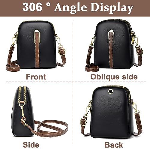 Image of PALAY Women Sling Bag Girls Stylish Pu Leather Crossbody Bag For Girls, Sling Phone Bag Double Layer Daily Bag With Detachable Shoulder Belt Small Sling Zipper Bag, Girls Gift - 1