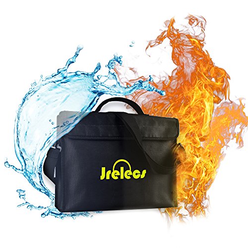 Fireproof Document Bag,Jrelecs Fireproof Waterproof Document Money File Bag Pouch with Non-Itchy Silicone
