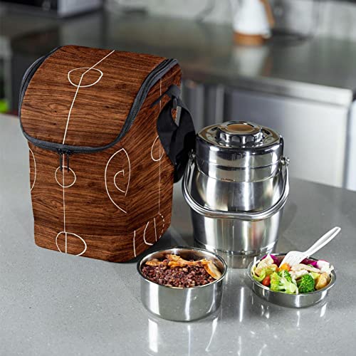 Bolsa de almuerzo térmica e impermeable para llevar comidas saludables al trabajo 7