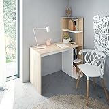 STRUTTURA E UTILIZZO - Scrivania da ufficio in stile moderno con libreria dotata di 4 ripiani - Pratica, innovativa e funzionale scrivania lineare è la soluzione ideale per arredare piccoli spazi, uno studio casalingo, cameretta o ufficio in modo intelligente: è caratterizzata da uno stile moderno e lineare - Il piano di lavoro è spazioso e potrete utilizzare i ripiani della libreria per riporre i vostri oggetti decorativi o libri