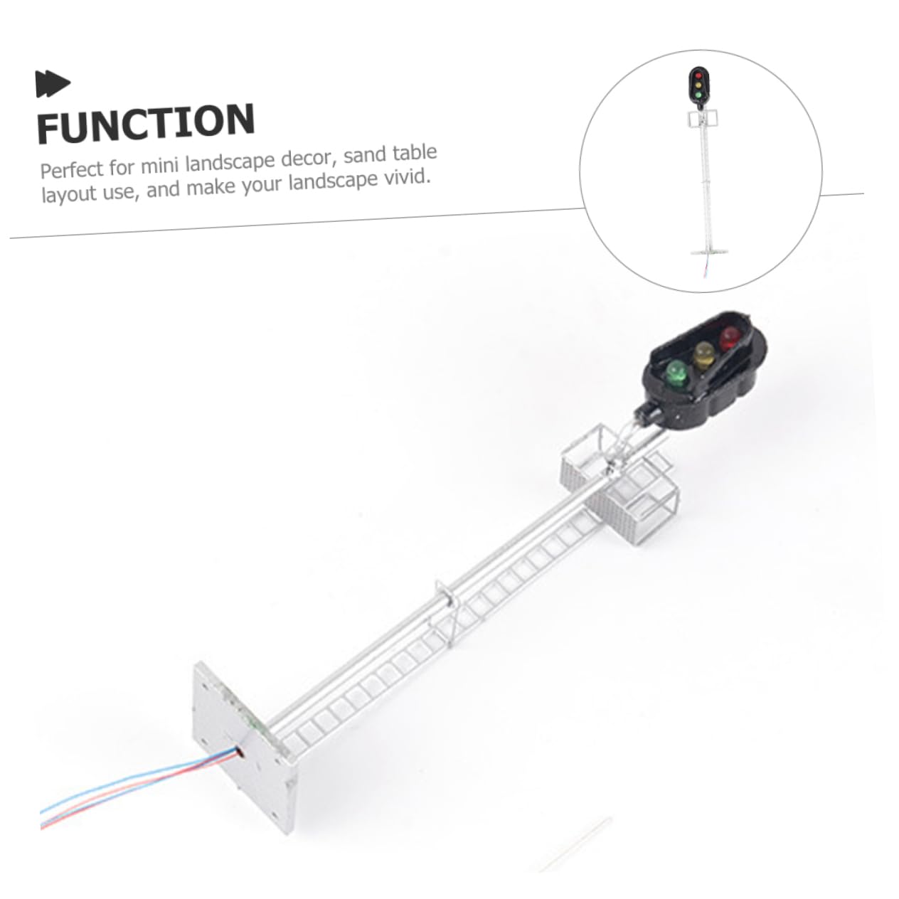 Levemolo Miniature Model Train Signal Light for DIY Scenery Landscape Decor o Scale Toy Railroad Signal