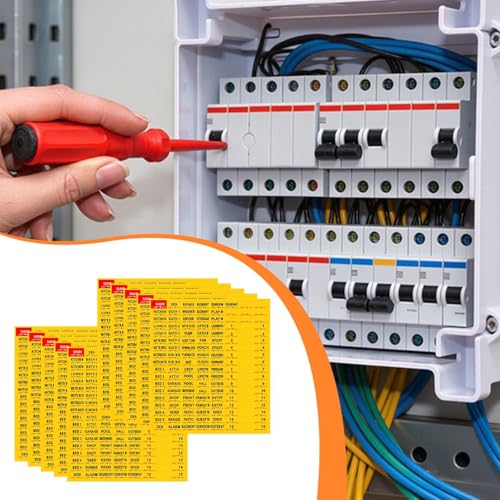 predolo Circuit Breaker Labels, Electrical Panel Stickers, Waterproof, Premium, for Circuit Breaker Boxes, for Apartments, Houses, Businesses, Yellow - Image 3