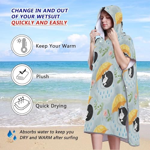 Poncho surf grande taille pour se changer facilement dehors