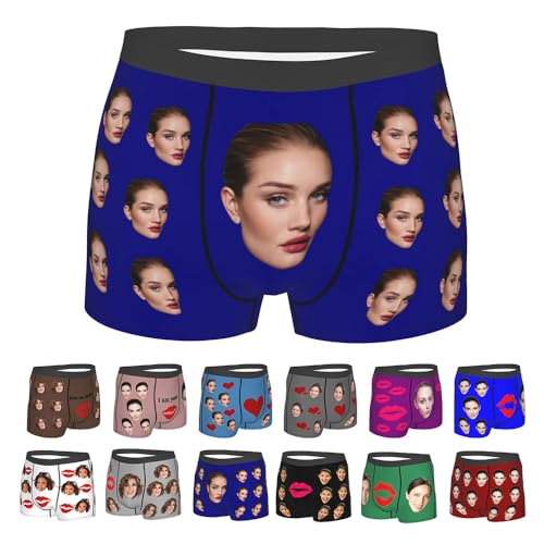 Custom Men's Face Underwear, Customized Mens Boxer Briefs with Face, Personalize Gifts for Boyfriends