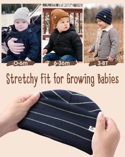Image of FURTALK Baby Beanie Fleece Lined Toddler Winter Hat Boys Girls Kids Hats