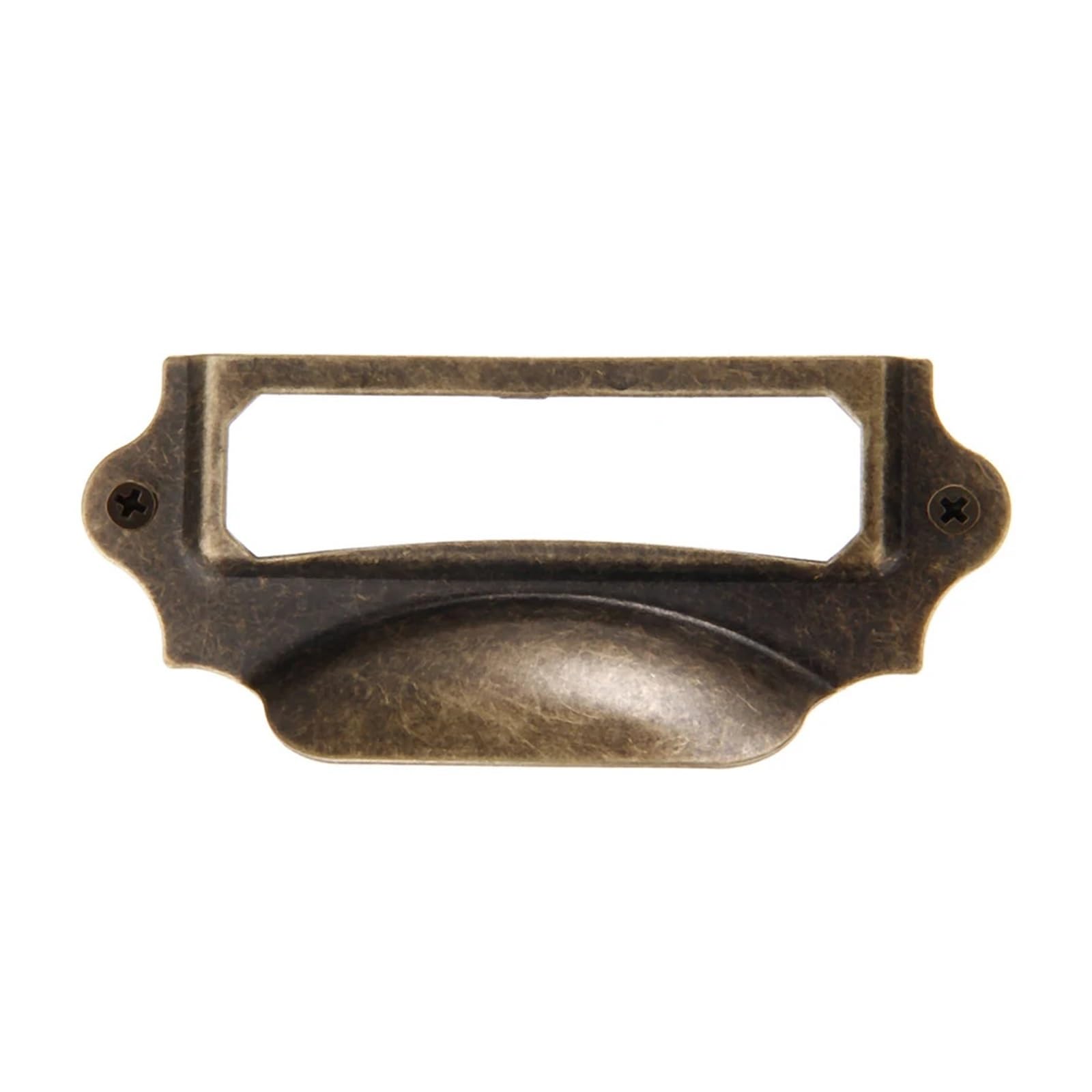 Cidegoo One Color Retro Bronze Drawer Label Holders 70X30mm 100Pcs For Cabinet Box File Card Tag
