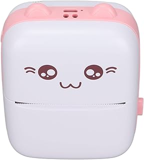 Portable Bt Inkless Thermal Printer, Instant Photo Printer Mini Receipt Printer for Picture Memo Label Printer Inkless Mini Pocket Printer for Student Travel(pink)