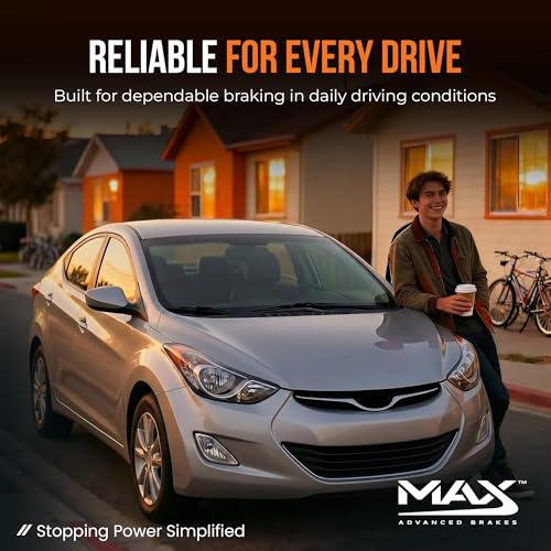 Image of Max Advance Brakes Brake and Rotor Kit Front and Rear for 2011 to 2016 Hyundai Elantra, 2014 to 2018 Kia Forte, Carbon Ceramic Pads, OE Replacement Brake Rotor Set