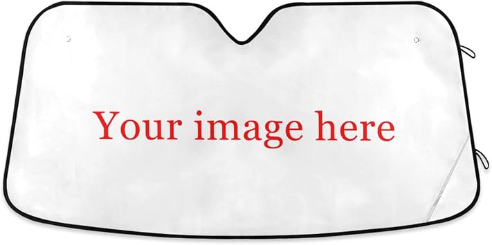 Custom Car Windshield Sun Shade, Turn Your Photo Into Window Sunshades 53" x 23.5" Foldable UV Ray Sun Visor Protector Sunshade to Keep Your Vehicle Cool