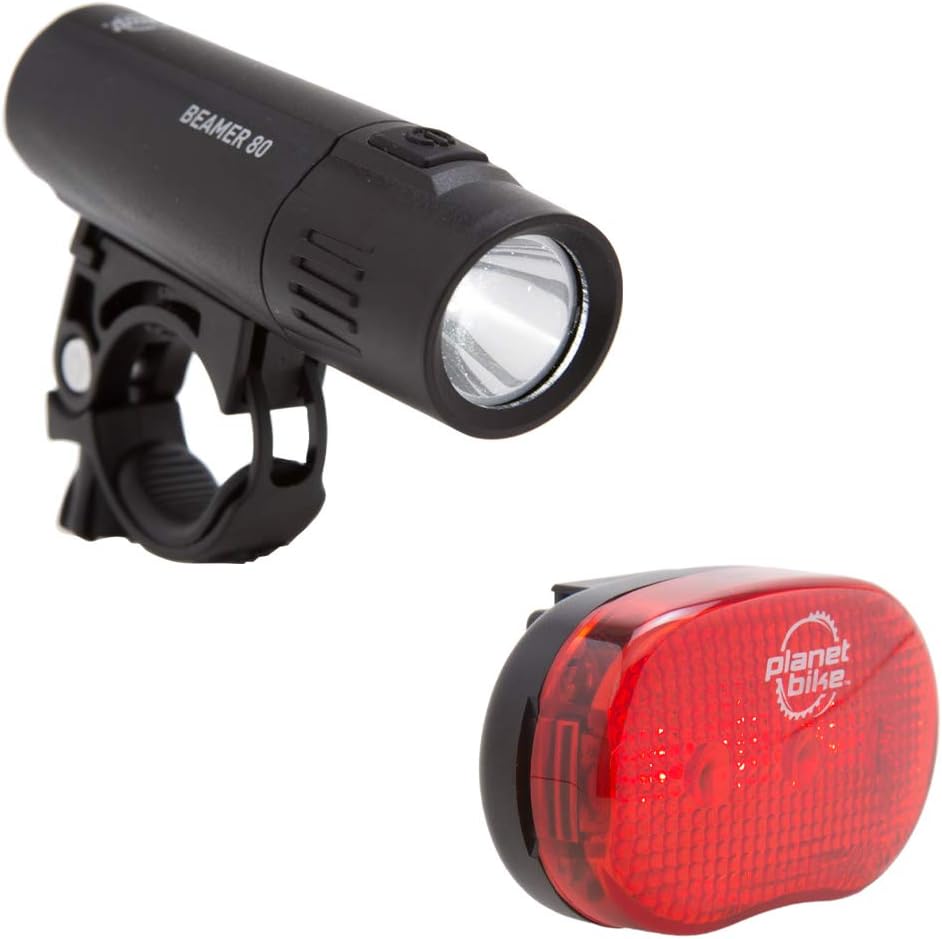 Planet Bike Beamer 80 and Blinky 3 Bike Light Set
