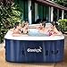 Goplus 4-6 Person Portable Outdoor Spa, Inflatable Hot Tub, Jets Bubble Massage Relaxing Massage Pool with Digital Control Panel, Removable Filter, Heating Function (4-Person)