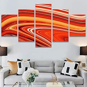 SIGNWIN 5 Panel Canvas Wall ArtAbstract Colorful Decorative...