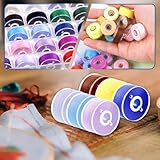 GLARKS 36pcs Prewound Bobbins Sewing Thread Kit, 36 Colors Prewound Bobbin Thread with case, Bobbins and Sewing Threads,Sewing Machine Bobbin Threads for Embroidery Thread and Sewing Machine - Image 5