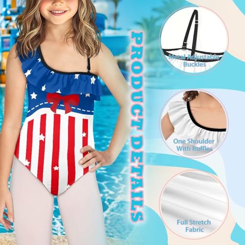 Image of Yzaoxia Girls One Piece Swimsuits Bathing Suit for Kids Swimwear 3-14Y