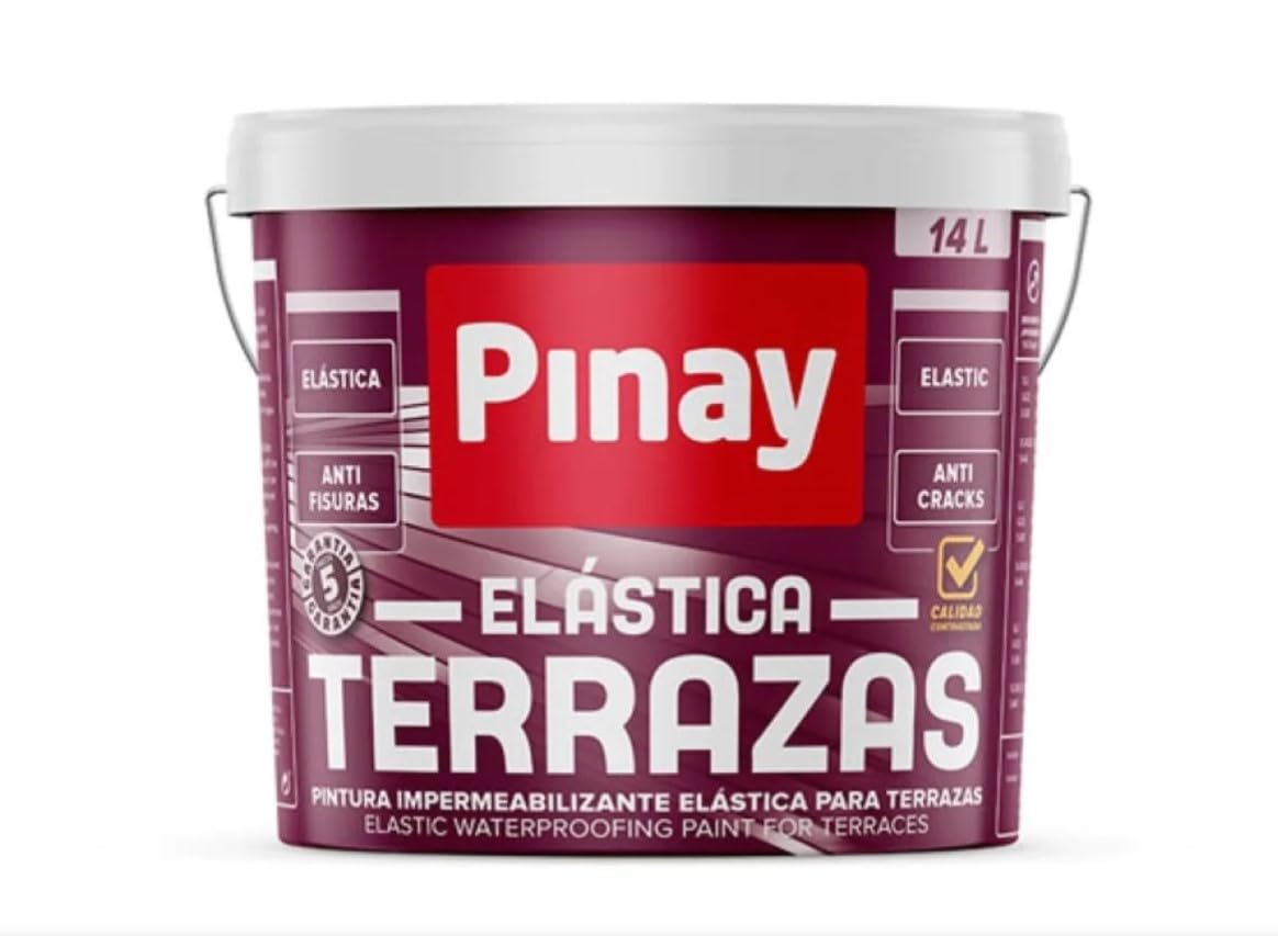 IMPERMEABILIZANTE TERRAZAS FIBRADA - PINAY (14 L - ROJO TEJA)