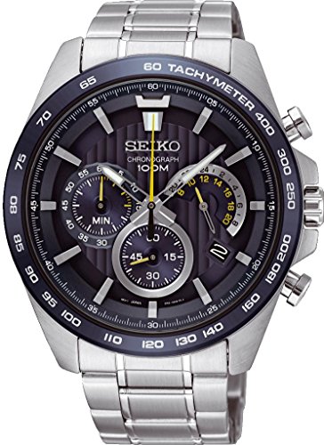 Seiko Chronograph Herren-Uhr Edelstahl mit Metallband SSB301P1