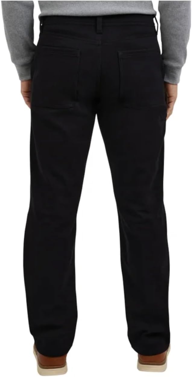Weatherproof Vintage Men's Comfort Stretch Relaxed Fit Bonded Fleece Lined Canvas Utility Pant