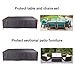 TRIARMOR 128 Inches Patio Furniture Cover Waterproof Outdoor Furniture Set Cover