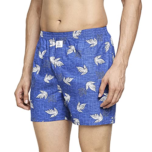 Image of Longies Men's Cotton Boxers (Pack of 3) (LGBOXPO3396 White,Navy,Black3396 M)