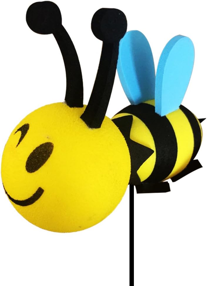 YGMONER Happy Bee Car Antenna Topper - Auto Antenna Ball Exterior Decor Car Decorations Easy to Find Car in The Parking Lot (Bee)