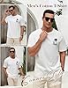 heekpek Mens T Shirt Cotton T-Shirts for Men Short Sleeve Tops Crew Neck Graphic Printed Tee, B White, XXL #1