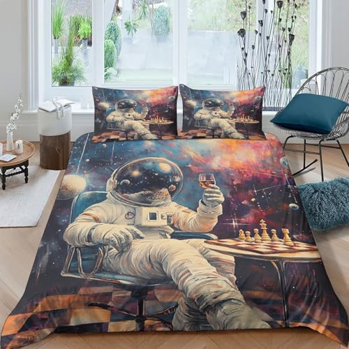 Drap de couette astronaute 3D microfibre de qualité supérieure - 4