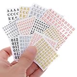 SOYANGNEK ネイルシール アルファベット イニシャル 12枚 3mm 金属 アルファベット シール シルバー キラキラ DIY 自粘着 数字 英字 手作り 手帳 貼り紙 電話装飾 スケジュールシール