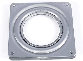 Placa giratória de rolamento de esferas quadrada de 4 pol., placa giratória giratória de metal para TVs, escrivaninha, mesa de TV, mesa de rack de TV, vasos de plantas, laptop e alto-falantes estéreo