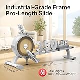 JOROTO MR20H Magnetic Rowing Machines for Home Gym 16 Adjustable Resistance Rower Machine 350 LBS Weight Capacity Rowing Machine with LED Monitor, Aluminum Slide Rail Compact Rower at Home - Image 5