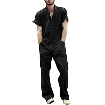 Amazon.com: PJFCS Coveralls for Men Short Sleeve Zippered