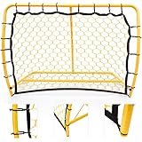 Junkin Portable Spot Target Soccer Trainer Adjustable Angle Rebounder Net Perfect for Team and Solo Soccer Training, 4ft x 3ft