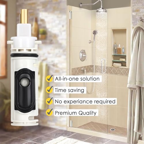 Image of Shower Cartridge for 1222 & 1222B, with Cartridge Puller and Retainer Clip | All-In-One Repair Kit, Easy to Use