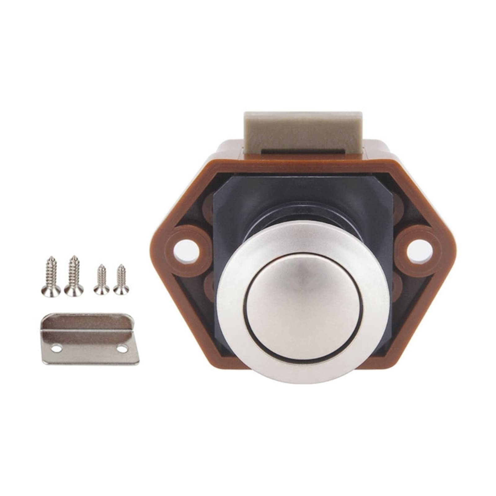 Kogedss W Diameter 20Mm Camper Car Push Lock Rv Caravan Boat Drawer Latch Button Locks For Furniture Hardware(W)