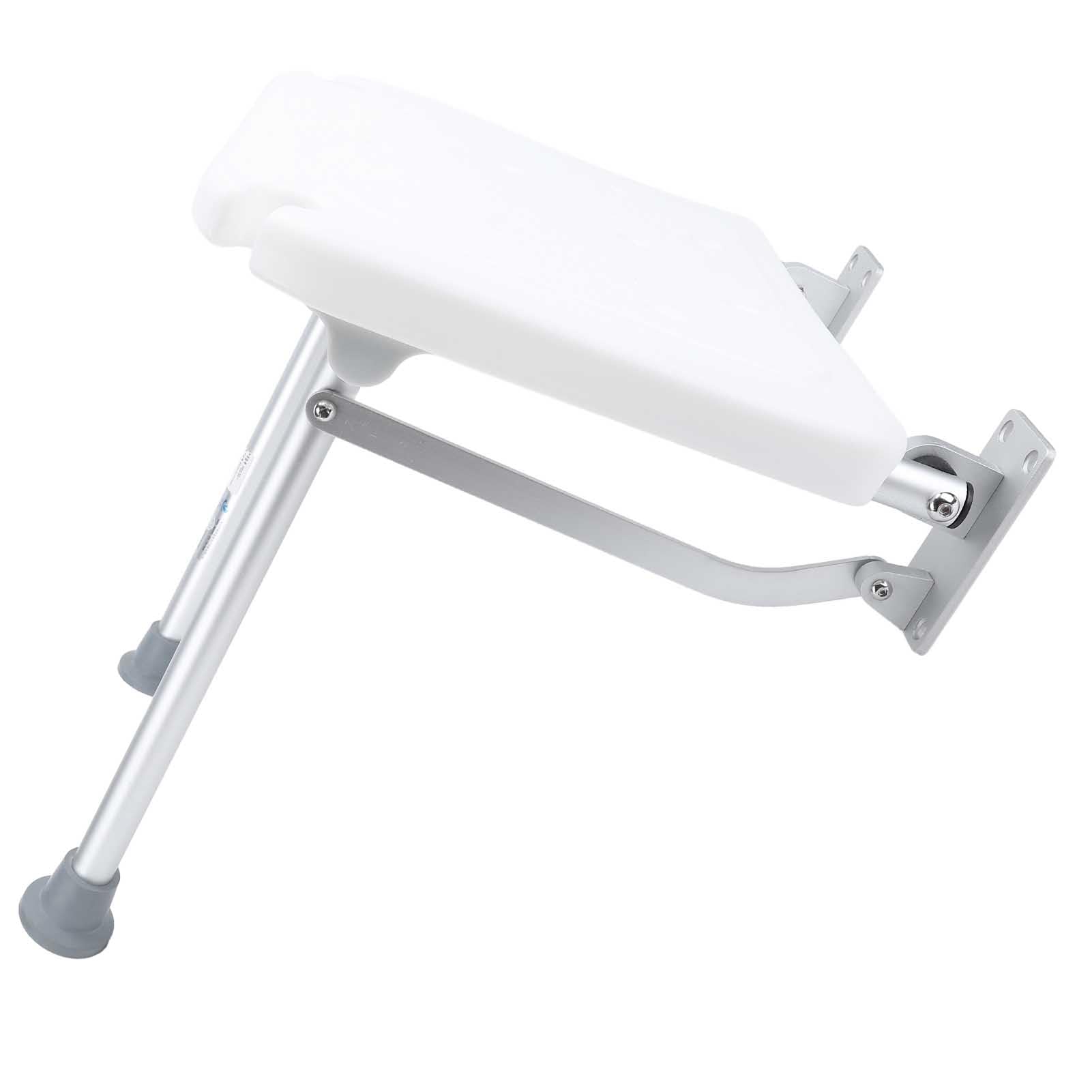 Para aleación de aluminio, para silla de ducha plegable, estructura estable, anti -deslizamiento, montaje en la pared, para baño de ducha, para ancianos y embarazadas