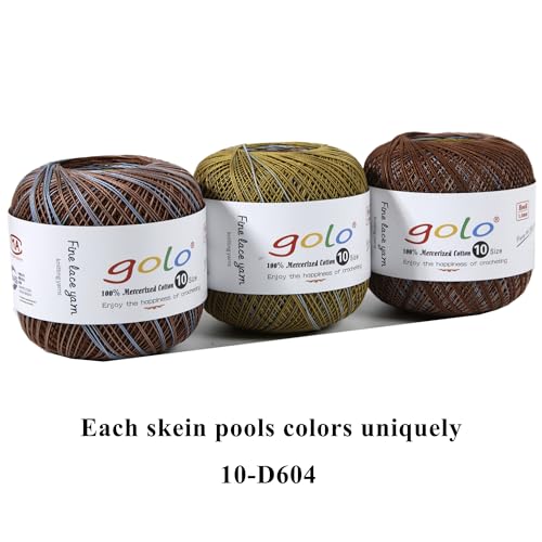 Image of golo Crochet Thread for Size10 Yarn Space-Dyed Yarn for Hand Knitting D604