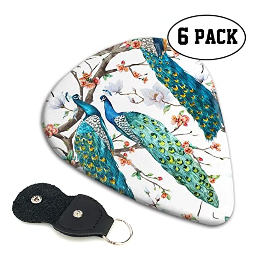 Beautiful Peacock Flowers Lot de 6 médiators pour guitare acoustique, guitare électrique, basse, ukulélé – fins, moyens… - Les Beatles, Paul McCartney, John Lennon, RIngo Starr, George Harrison Beautiful Peacock Flowers Lot de 6 médiators pour guitare acoustique, guitare électrique, basse, ukulélé – fins, moyens… – Image 3