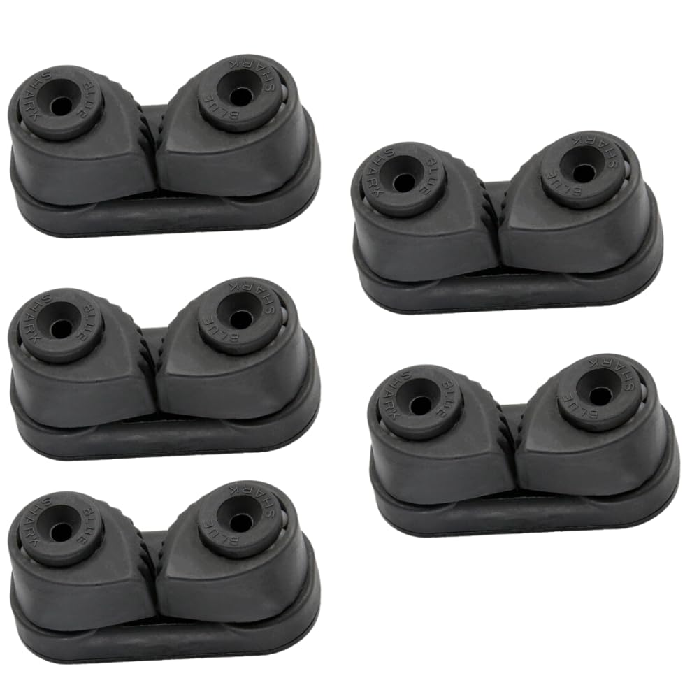 BLUESHARK Nylon Sailing Cam Cleat 125 | for Line Sizes 1/8" in - 1/4" in (3-6mm) | 150 lb Safe Working Load 300 lb Breaking Load | Premium Quality