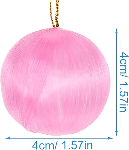 Miniatura 2 de Amosfun Adornos de bolas de Navidad de satén, 30 piezas de hilo de seda, bolas colgantes para árbol de Navidad, bolas coloridas, colgantes para