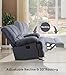 WILLOVE Oversized Rocker Recliner Chair Rocking Recliners Overstuffed Soft Big Man Manual Recliner Extra Large Living Room Chair 350 LBS Capacity, Grey, XL