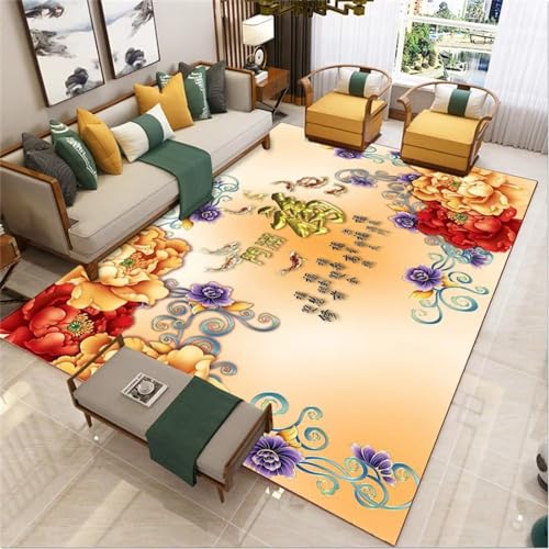 Kunsen tapetes Estilo Chino Solemne alfombras Online Baratas Amarillo Alfombra a la Venta Alfombra exterior50X80CM