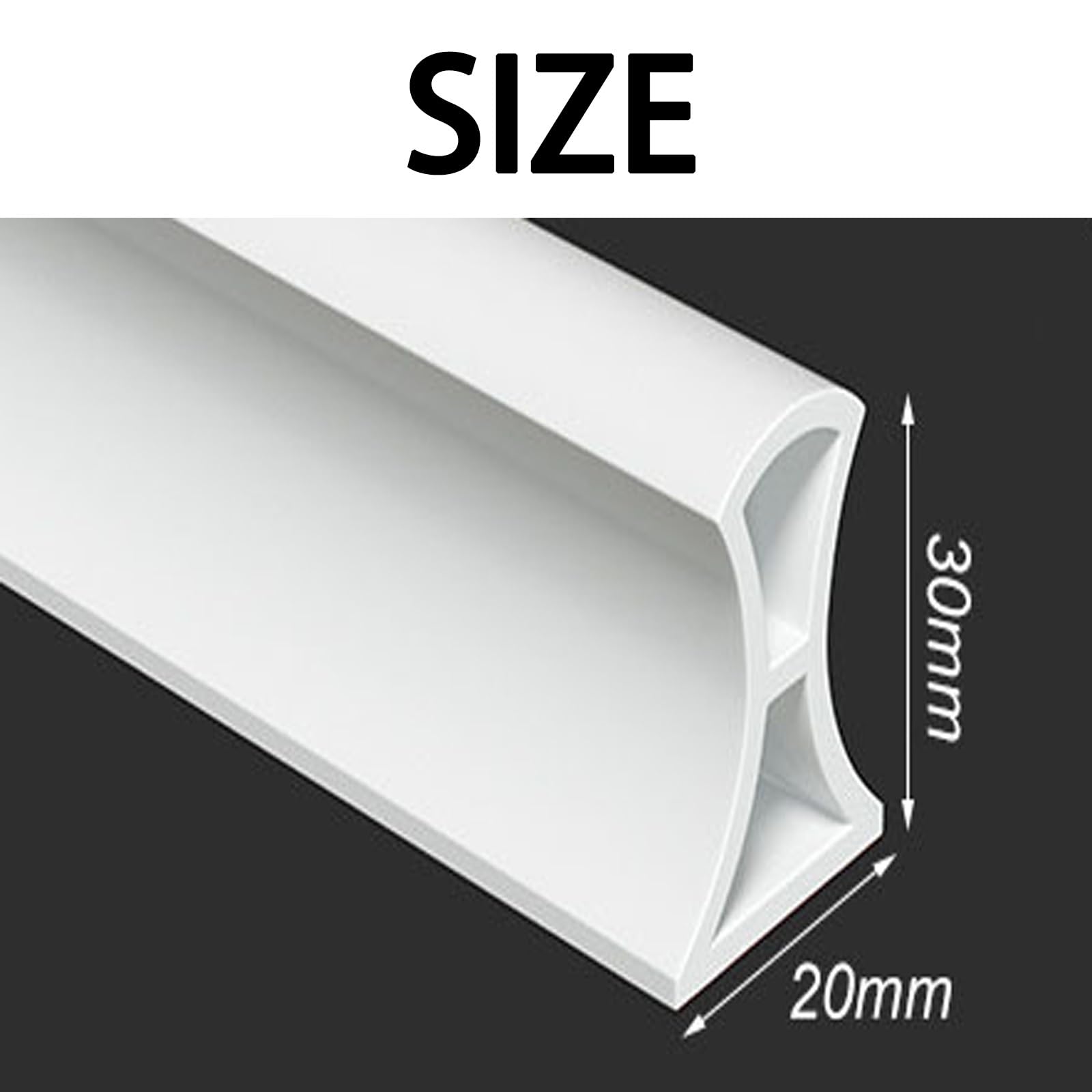 Goma Mampara Ducha Barrera De Agua para Ducha Junta Mampara Ducha Perfil Silicona Ducha Barrera Ducha para Separación En Seco En Húmedo (Size : 300cm)