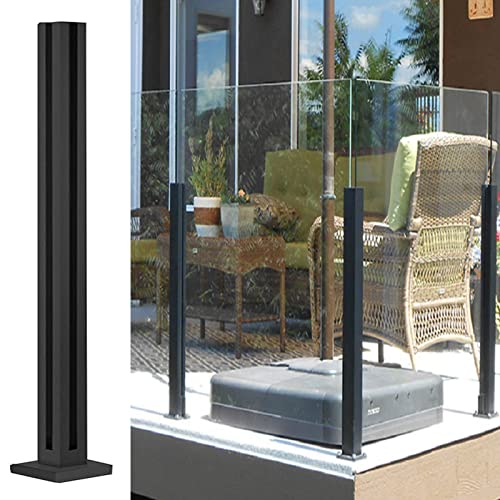 Balustres de balustrade en verre et main courante inox pour terrasse moderne