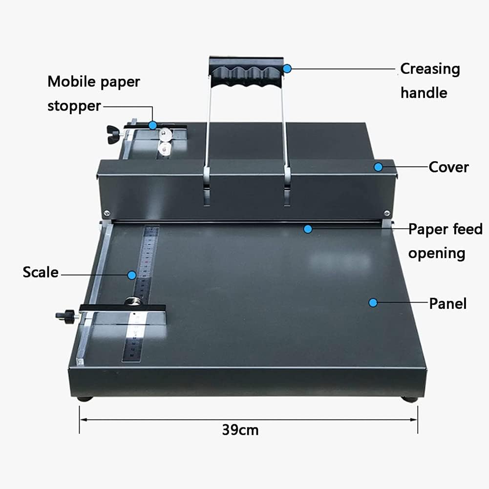 Machine à plier le papier – Plieuse manuelle de 350 mm pour classer le papier A3/A4, machine pliante en métal robuste pour cartes de vœux et brochures