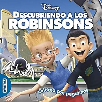 Paperback Descubriendo a los Robinsons. Coloreo con pegatinas Book