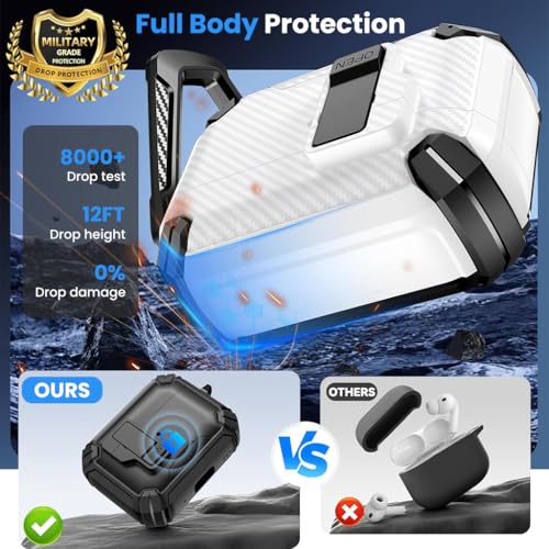 Image of ZORBES Compatible with AirPods Pro 3 Case with Lock, TPU Magnetic Cover