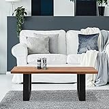 MASSIVES AKAZIENHOLZ - Der Esstisch besteht aus Akazienholz und ist aus echter Baumkante gefertigt. Das Holz ist nussbaumfarben und besitzt eine ausdrucksstarke Maserung. Da der Tisch ein reines Naturprodukt ist, kann es zu Astlöchern oder unterschiedlichen Farbschmückungen kommen.