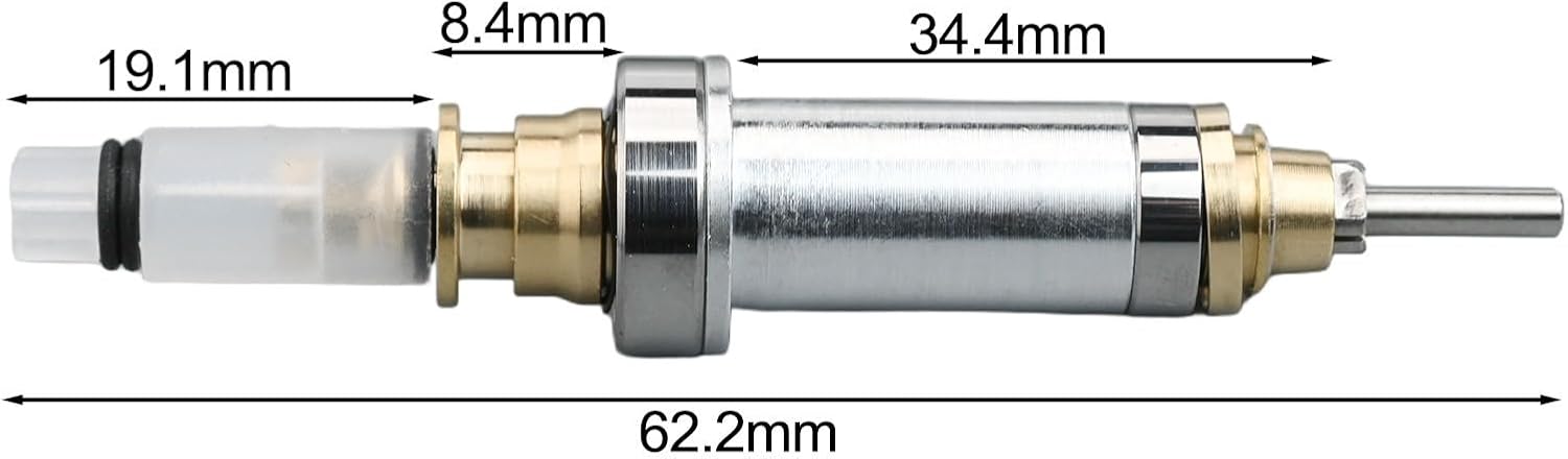Professional Nail Drill Spindle Set with Low Vibration Quiet Motor for Manicure Pedicure Grinding Polishing Cuticle Removal Gold